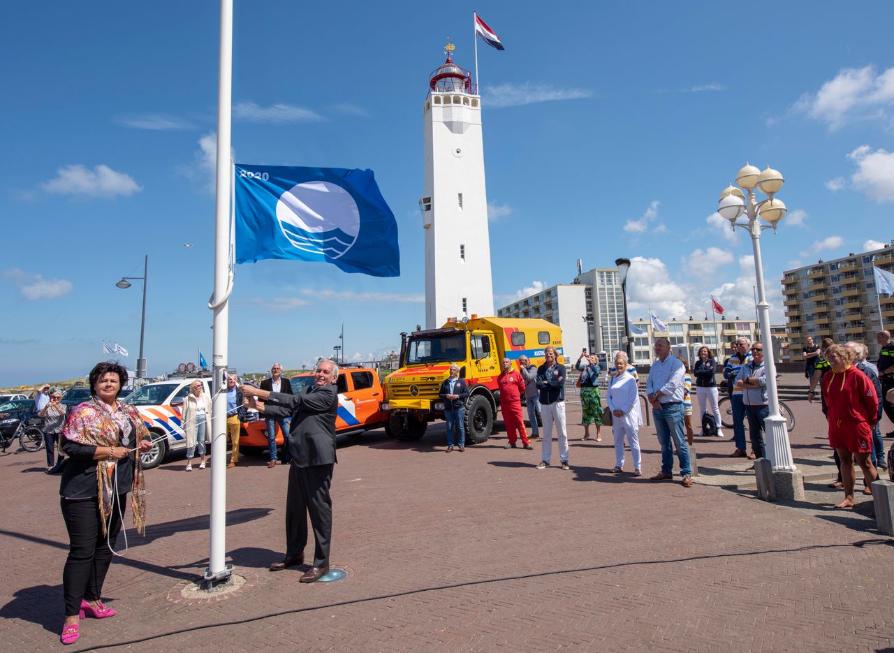 Landelijk hijsen Blauwe Vlag in Noordwijk 2020
