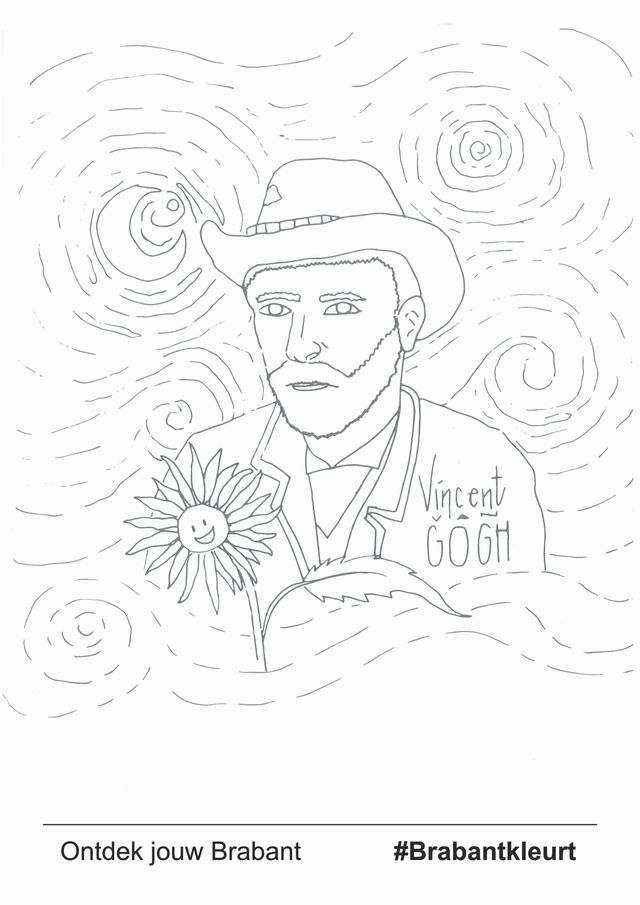 Kleurplaat Van Gogh