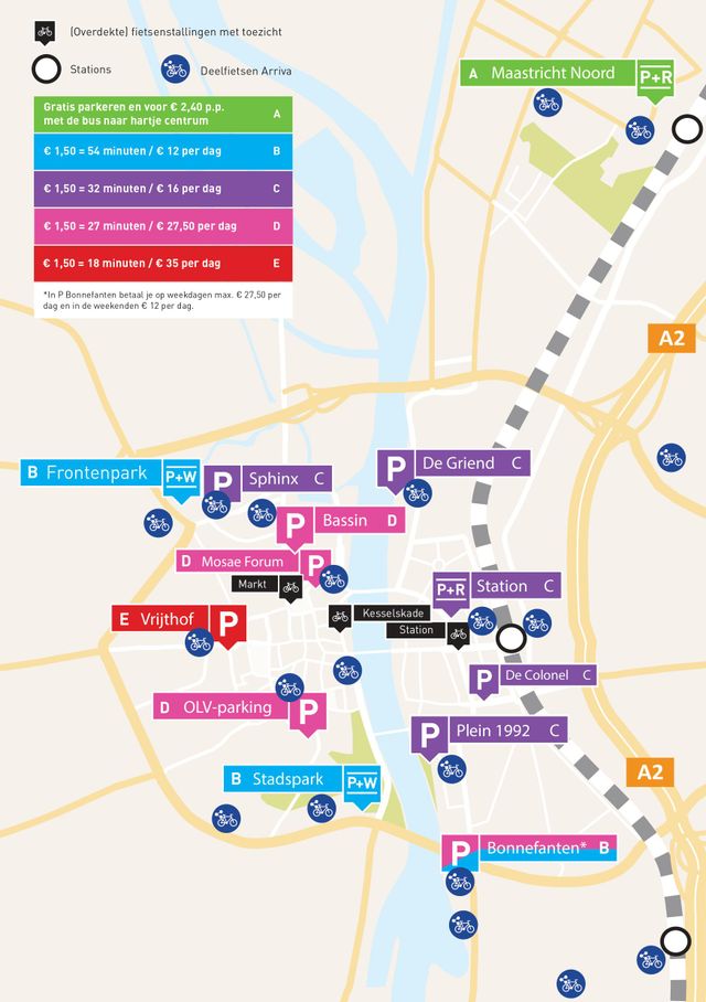 Parkeertarieven Maastricht 2023