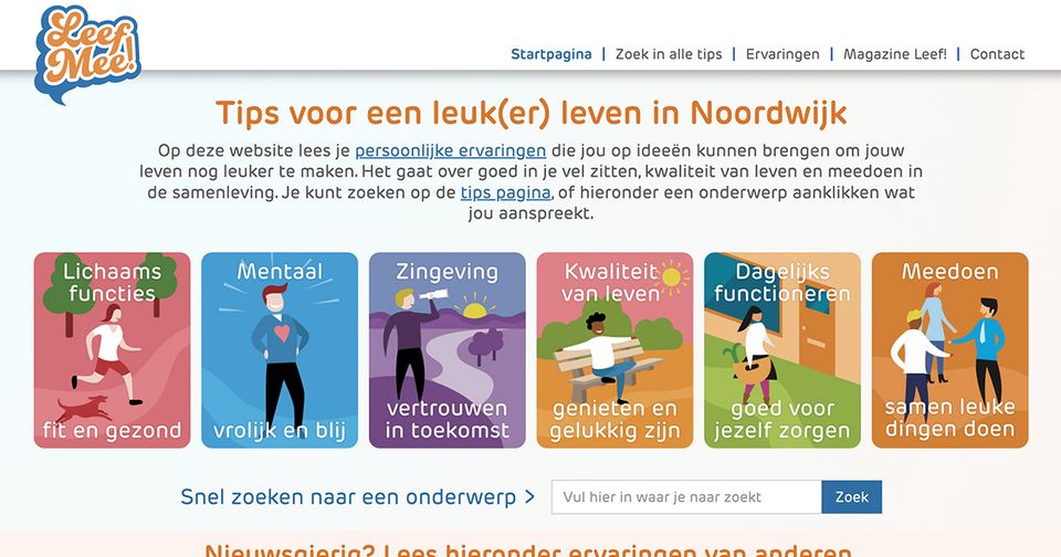 Website Leef mee! Noordwijk