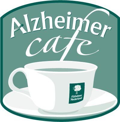 plaatje van een kopje koffie met op het kopje het logo van alzheimer nederland