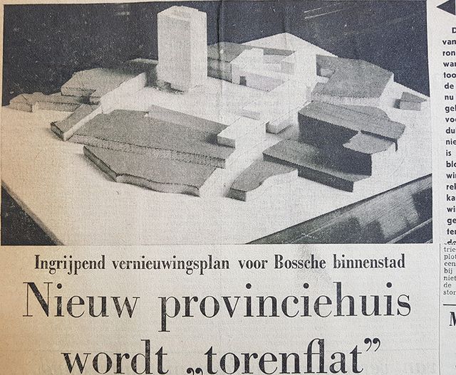 Brabants Dagblad 3 juni 1960 artikel ontwerp provinciehuis Nieuw provinciehuis wordt torenflat