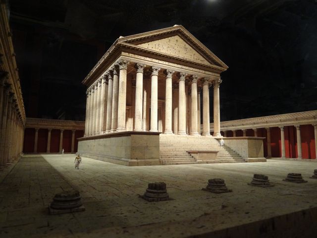 Maquette van een Romeinse Capitoolstempel.