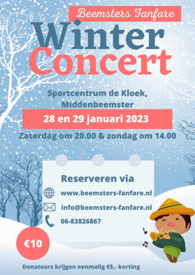 Flyer Winter concert Beemsters Fanfare