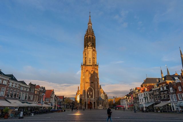 De Nieuwe Kerk op het marktplein in Delft