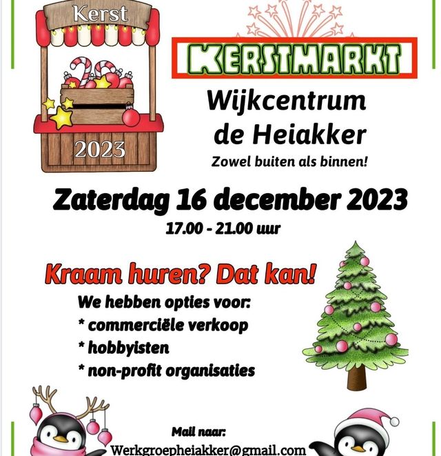 Affiche Kerstmarkt de Heiakker