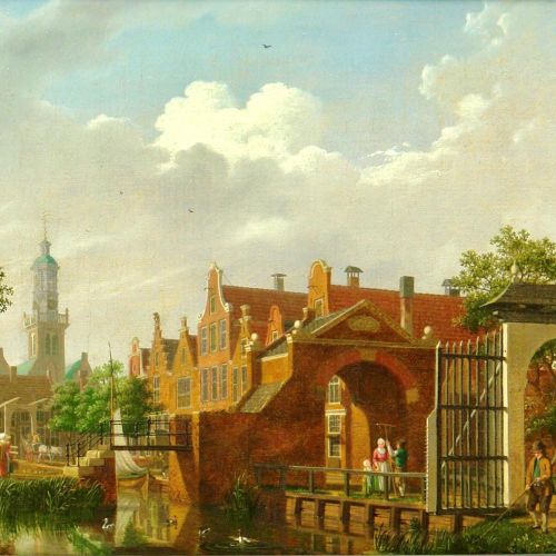 A painting of the Neckerpoort from 1798