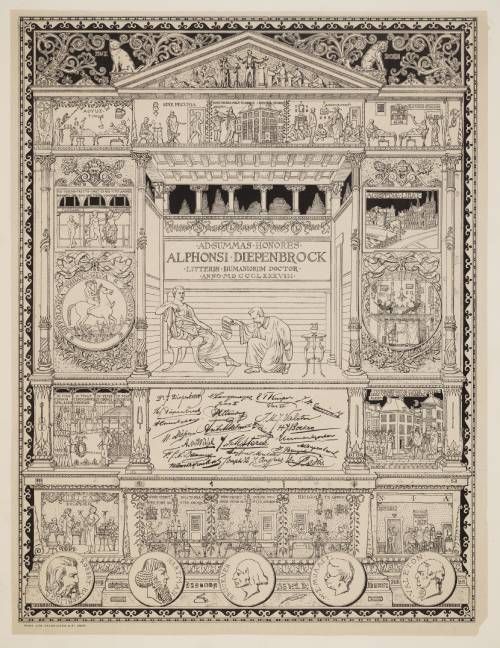 Promotieplaat van Alphons Diepenbrock 1888