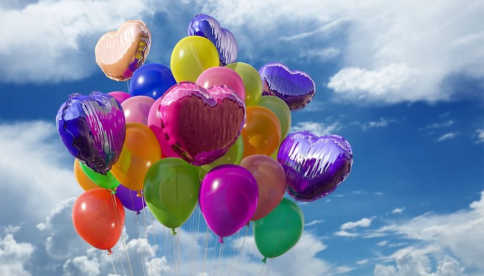 Ballons to celebrate special days.