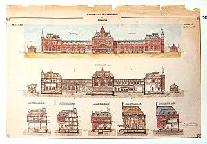 "Bestek Station Groningen 1892", I. Gosschalk - Reproductie van Marie-Anne Asselberghs, De trein hoort erbij, Nederlands Spoorwegmuseum