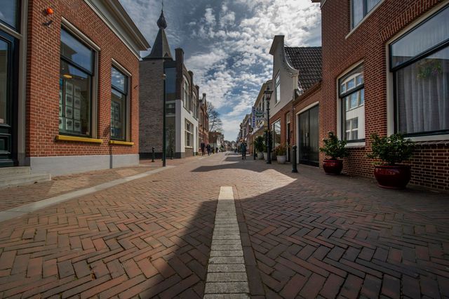 Dorpsstraat in Zoetermeer. Historisch centrum van Zoetermeer. Zoetermeer is de plek.