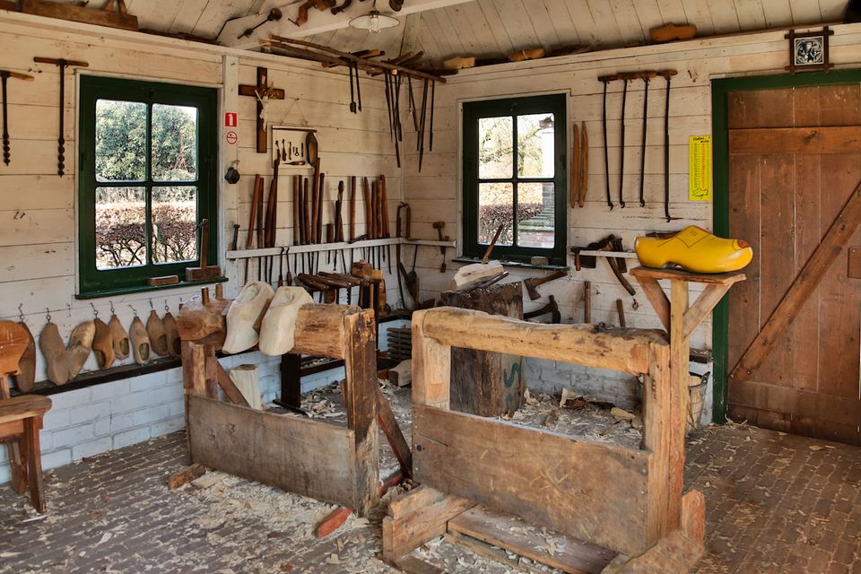 Wooden shoe factory in Boerenbondsmuseum Gemert