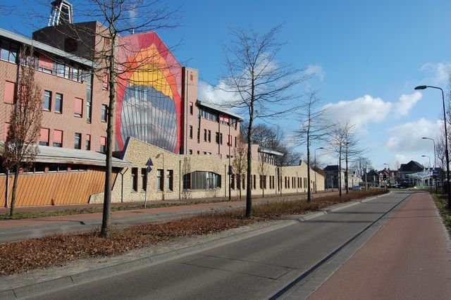 Straatbeeld gemeentehuis Wilhelminalaan Reusel