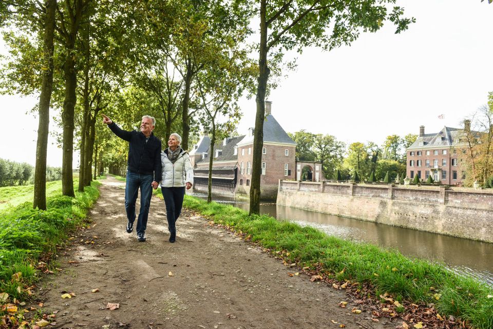 Wandelroutes bij Kasteel Amerongen op de Utrechtse Heuvelrug.