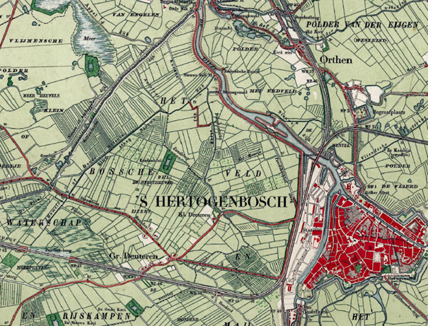 Historische kaart De Bossche Veldjes