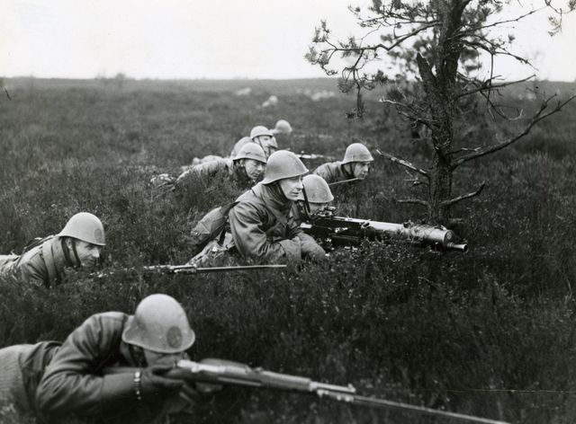 Soldaten op de heide in 1939