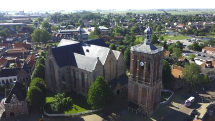 St. Gertrudiskerk vanuit de lucht