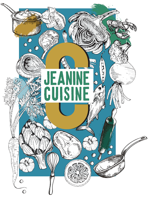 Het logo van Jeanine Cuisine