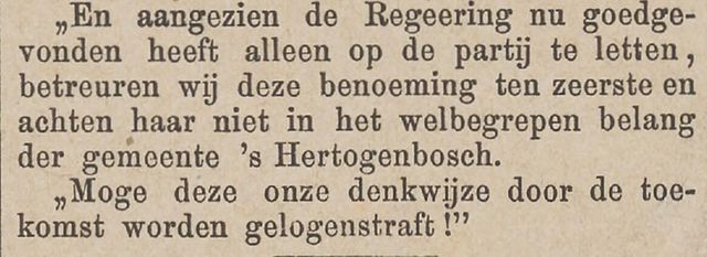 Tilburgsche Courant 21okt1880 over Van Lanschots benoeming tot burgemeester deel 3
