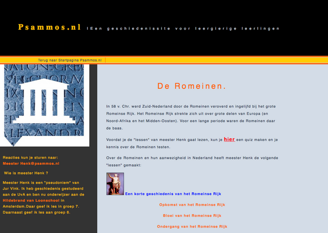 Screenshot Home website