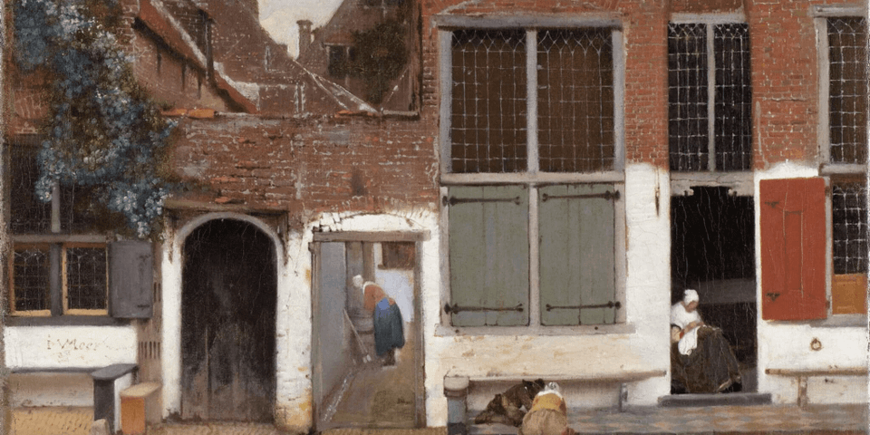 Gezicht op huizen in Delft, bekend als ‘Het straatje’, Johannes Vermeer, ca. 1658 Rijksmuseum Amsterdam (2)