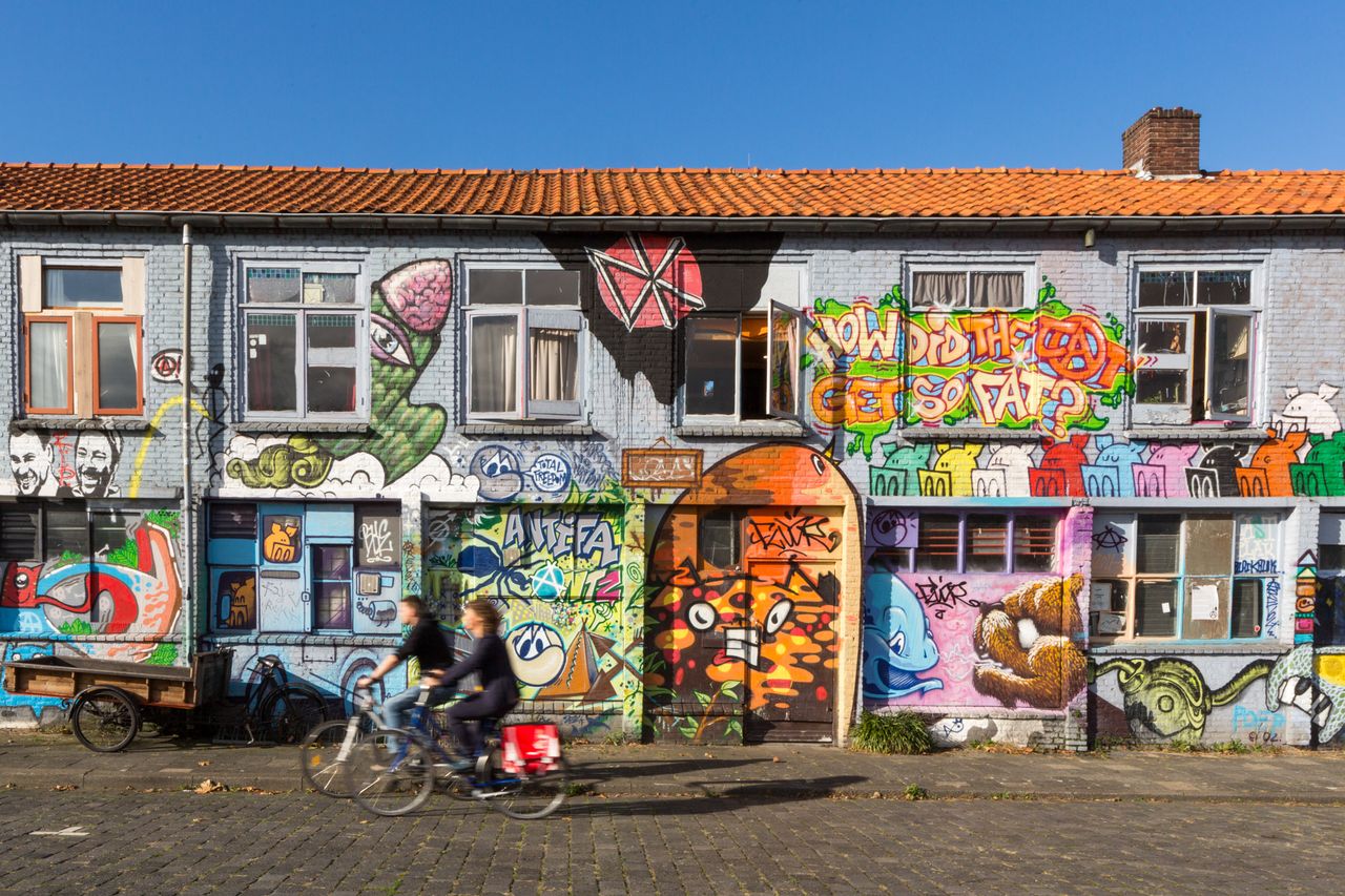 Fietsen langs graffiti 's-Hertogenbosch
