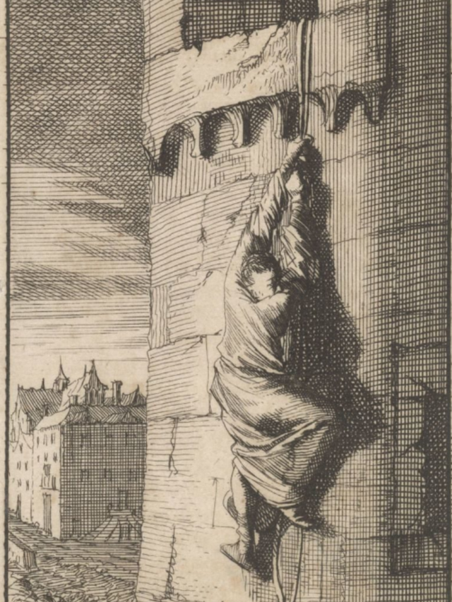 Ontsnapping uit een gevangenis 1699, Caspar Luyken (Rijksmuseum).
