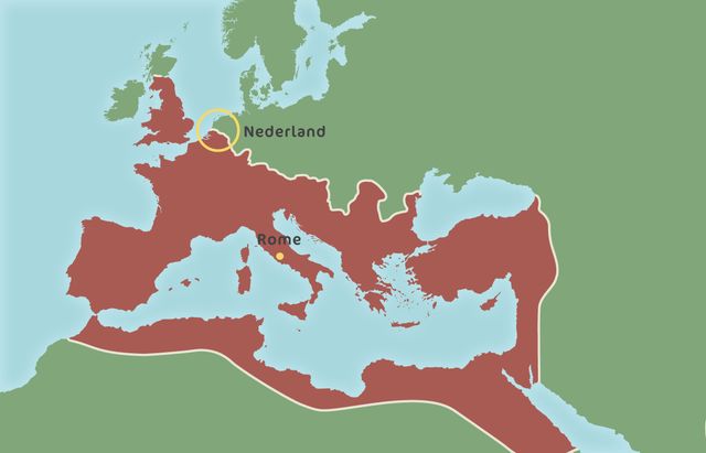 Kaart Romeinse Rijk met de Limes