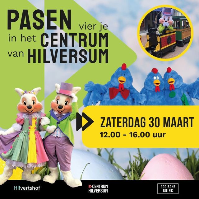 Poster Pasen in het centrum van Hilversum