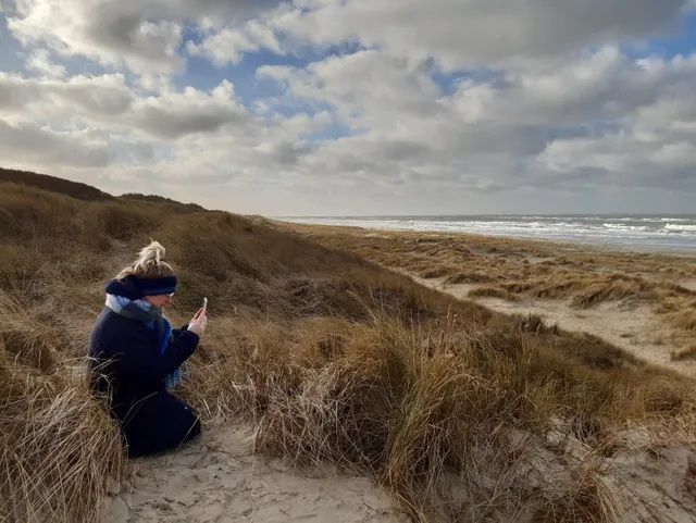 Fotografe in duinen Vlieland