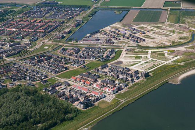 Luchtfoto van het land in Zeewolde, Flevoland