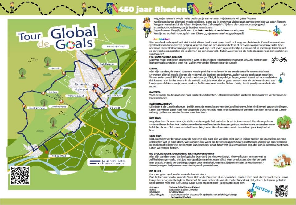 routebeschrijving van de Tour de Global Goals route en de bijzondere plekken