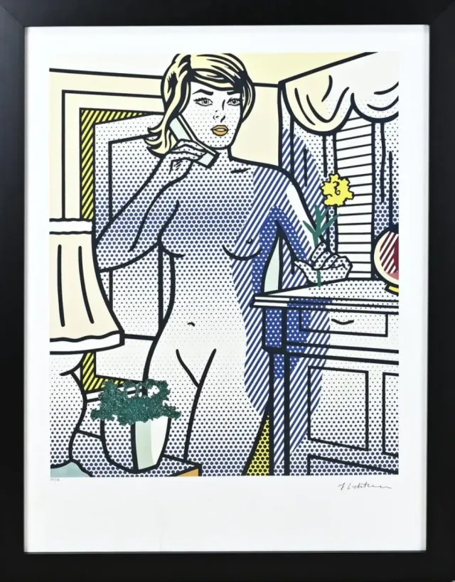 Nederlands Steendrukmuseum - Pixel-art van een vrouw in huiskamer