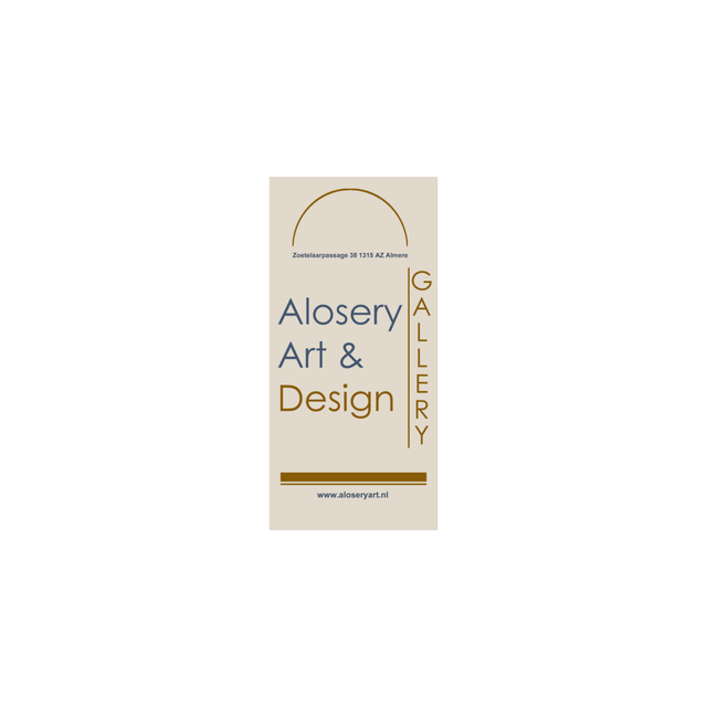 Logo kunstgalerij alosery art & design in Almere Centrum
