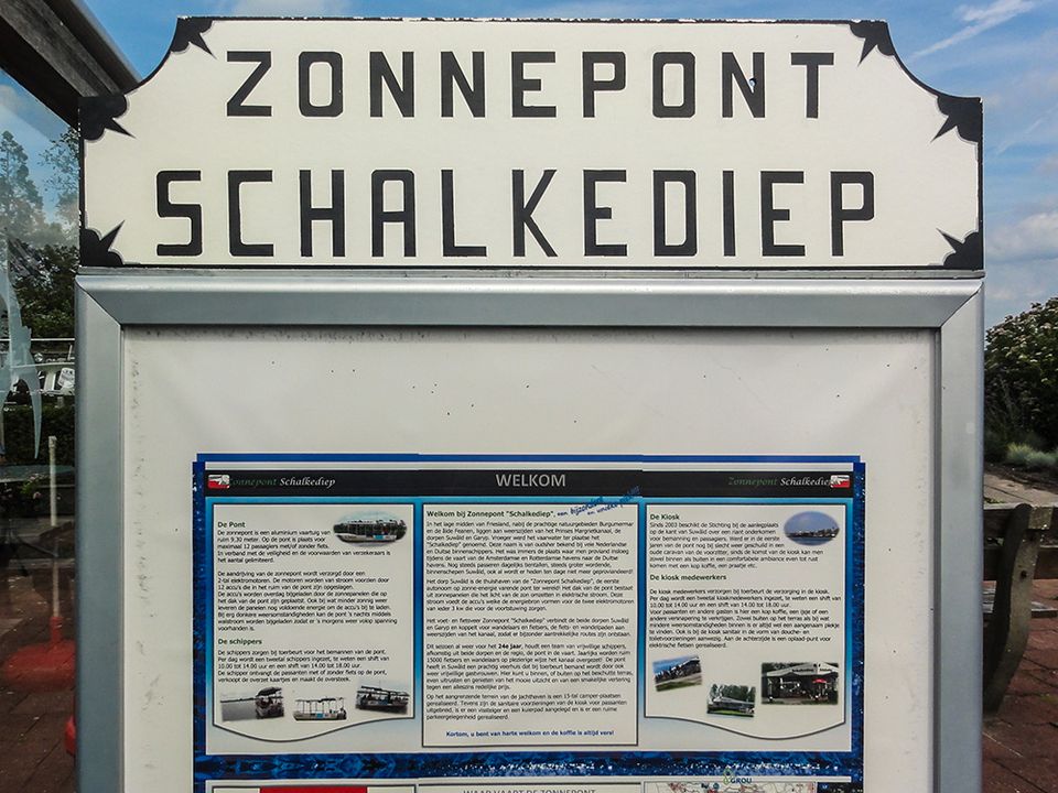 Het informatiebord van de Schalkediep