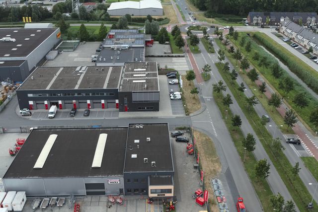 Luchtfoto van het bedrijventerrein Oosterhage.