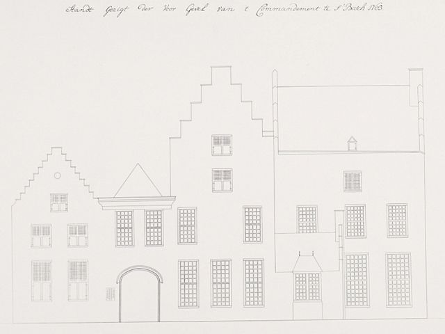 Vooraanzicht van 't Commandement te 's-Hertogenbosch, ca. 1763