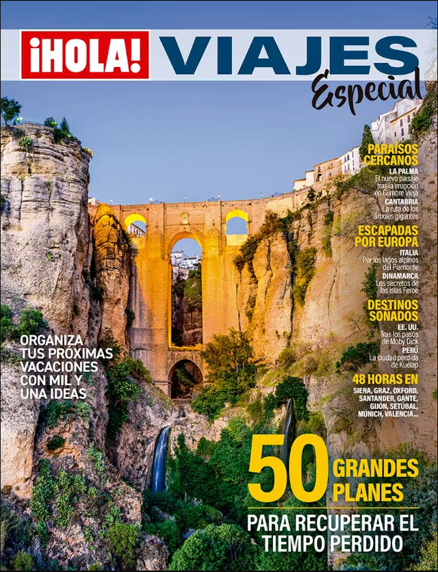 Cover van het Spaanse magazine Hola Viajes
