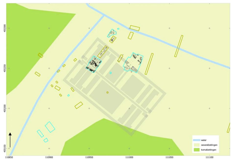 Mogelijke plattegrond van het fort in Bodegraven
