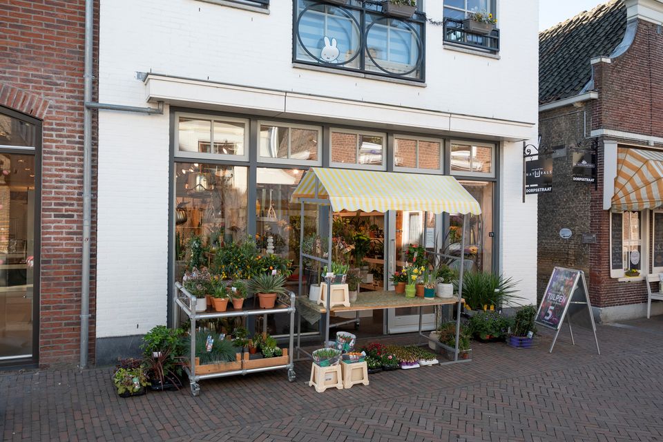 Dit is een foto van bloemenwinkel Naturals in de Dorpsstraat in Zoetermeer.