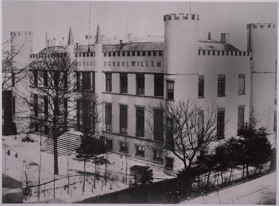 Een oude afbeelding van het Paleis-Raadhuis in Tilburg.