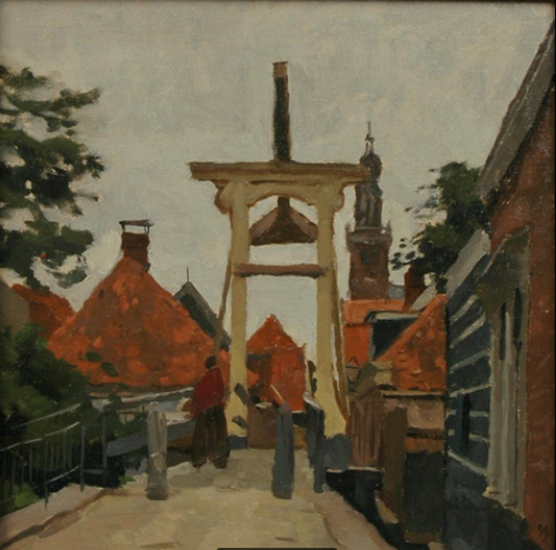 Schilderij van de Kwakelbrug van Willem Bastiaan Tholen