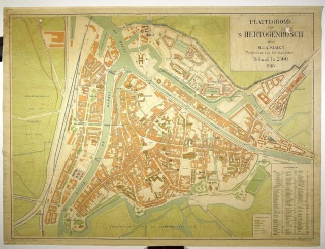 Plattegrond 's-Hertogenbosch 1918, stadsuitbreiding De Muntel