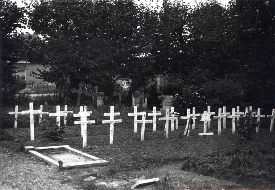The Polish graves at the Catholic Church.