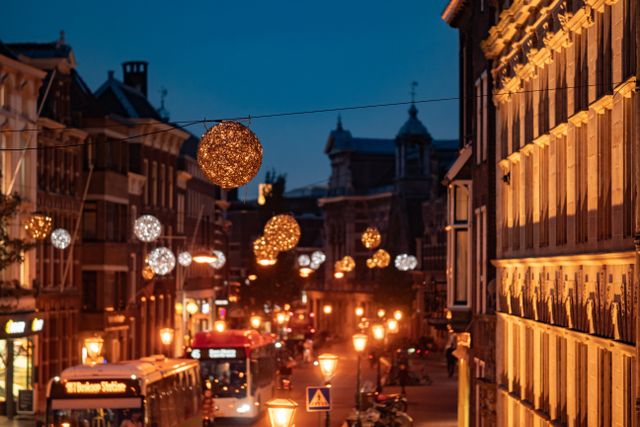 Christmas lights in Leiden