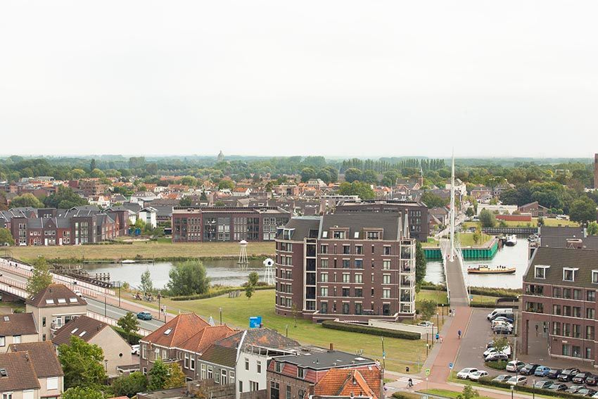 Uitzicht op Raamsdonksveer vanuit de toren van de Geertruidskerk
