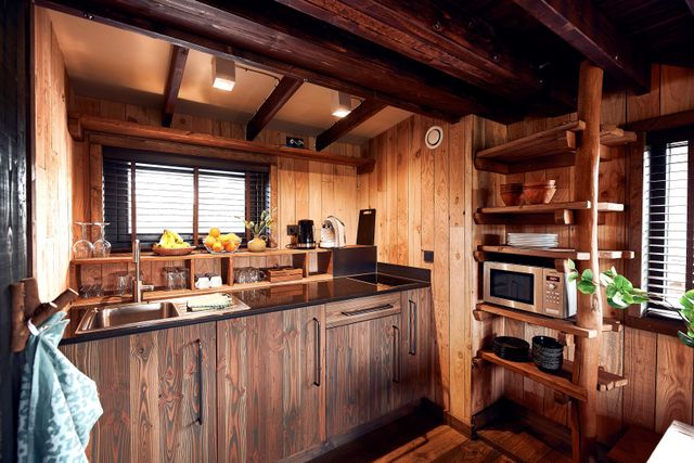 Keuken in boomhut Beekse Bergen Safari Resort