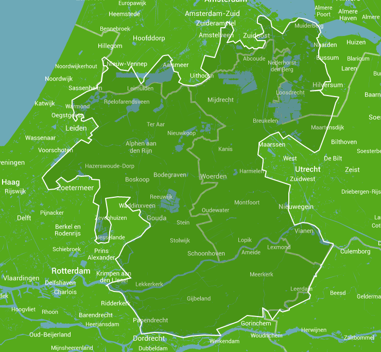 Het Groene Hart op kaart