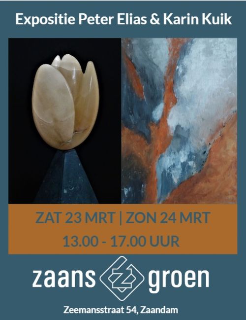Poster met tulp en schilderij