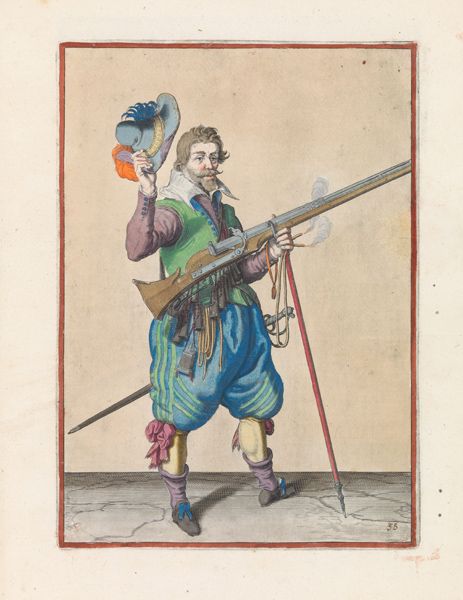 soldaat met musket uit het staats leger 